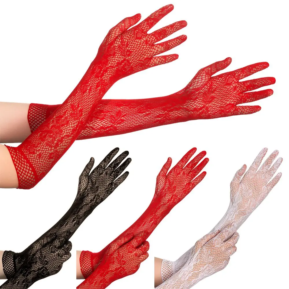 Ladies Sexy Mesh Stretchy Floral Bride Long Lace Gloves Gothic Steampunk Fancy Dress Xmas
Ladies Sexy Mesh Stretchy Floral Bride Long Lace Gloves Gothic Steampunk Fancy Dress Xmas
