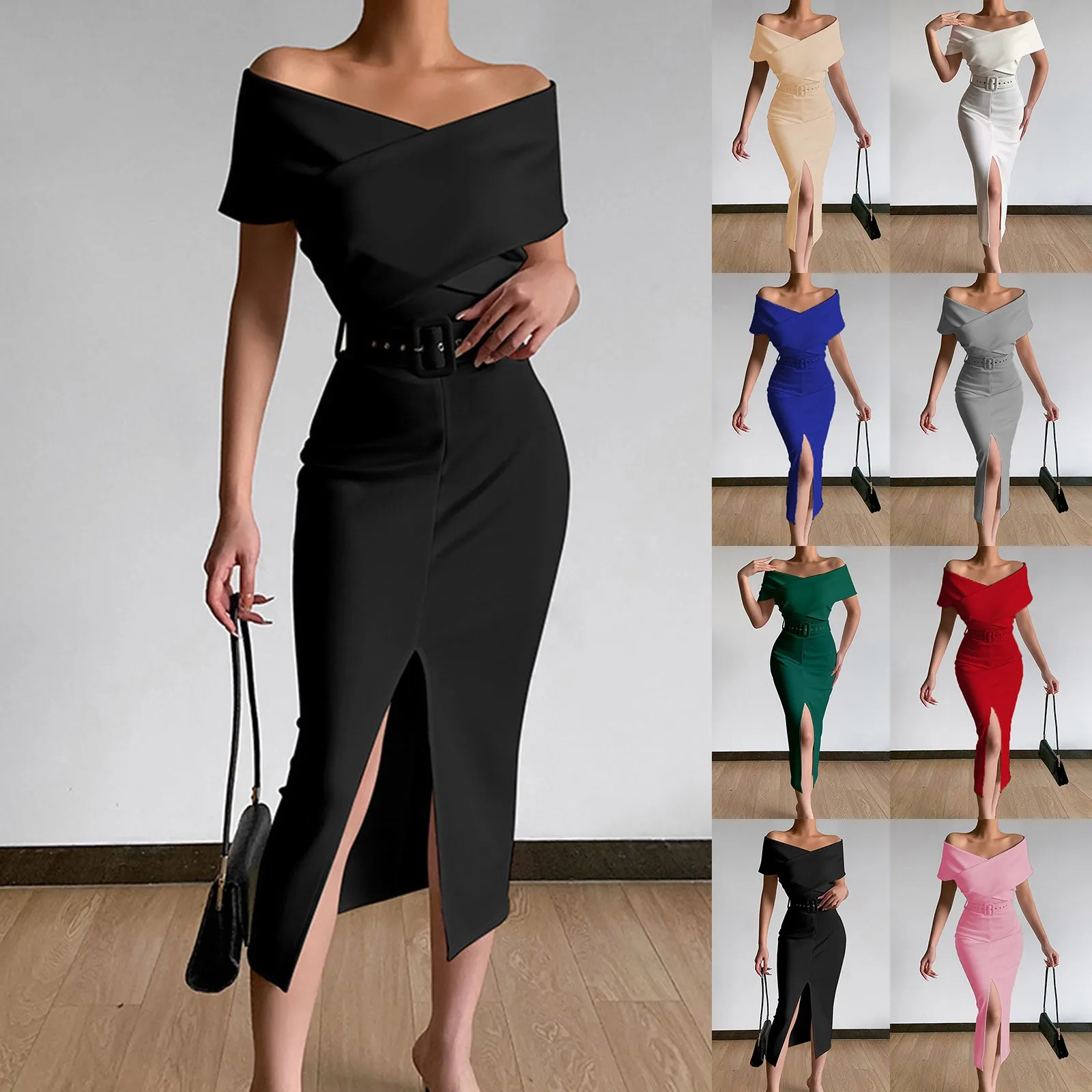 Long Sleeve Dress for Women Spring And Summer New Elegant Temperament Commuting Simple Womens Dresses Short Casual 
Long Sleeve Dress for Women Spring And Summer New Elegant Temperament Commuting Simple Womens Dresses Short Casual