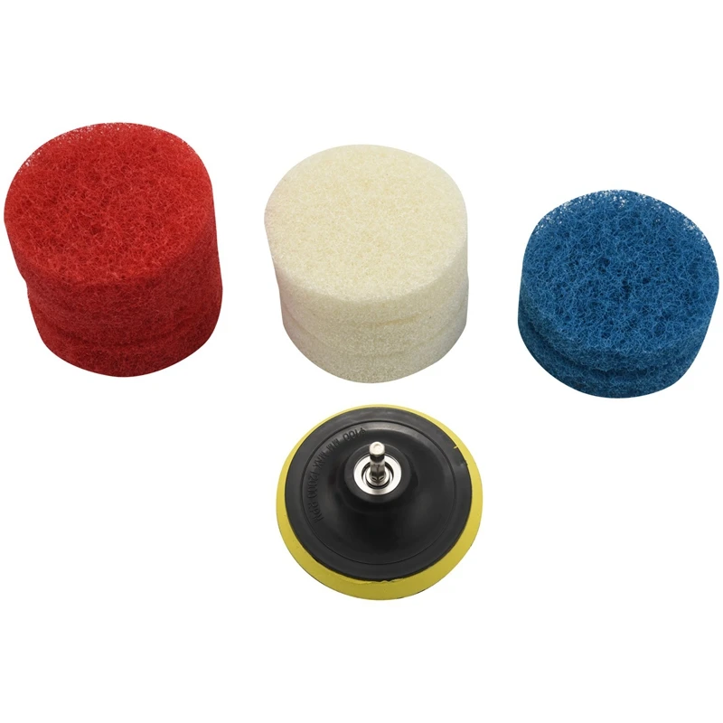 Power Scrub Pad Drill Attachment, Cleaning Kit Scouring Pads With Baker And Universal Shaft Great For Kitchen, Bathroom, Auto, K
Power Scrub Pad Drill Attachment, Cleaning Kit Scouring Pads With Baker And Universal Shaft Great For Kitchen, Bathroom, Auto, K