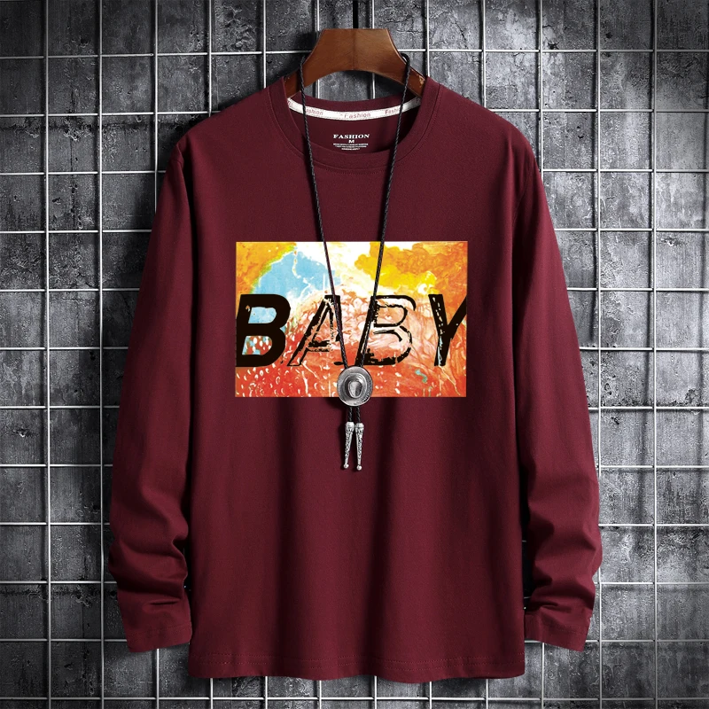 Long-Sleeve T-Shirts Men Print Cotton Tees Round-Neck Loose Soft TShirts Plus Size 4XL 5XL 6XL 
Long-Sleeve T-Shirts Men Print Cotton Tees Round-Neck Loose Soft TShirts Plus Size 4XL 5XL 6XL