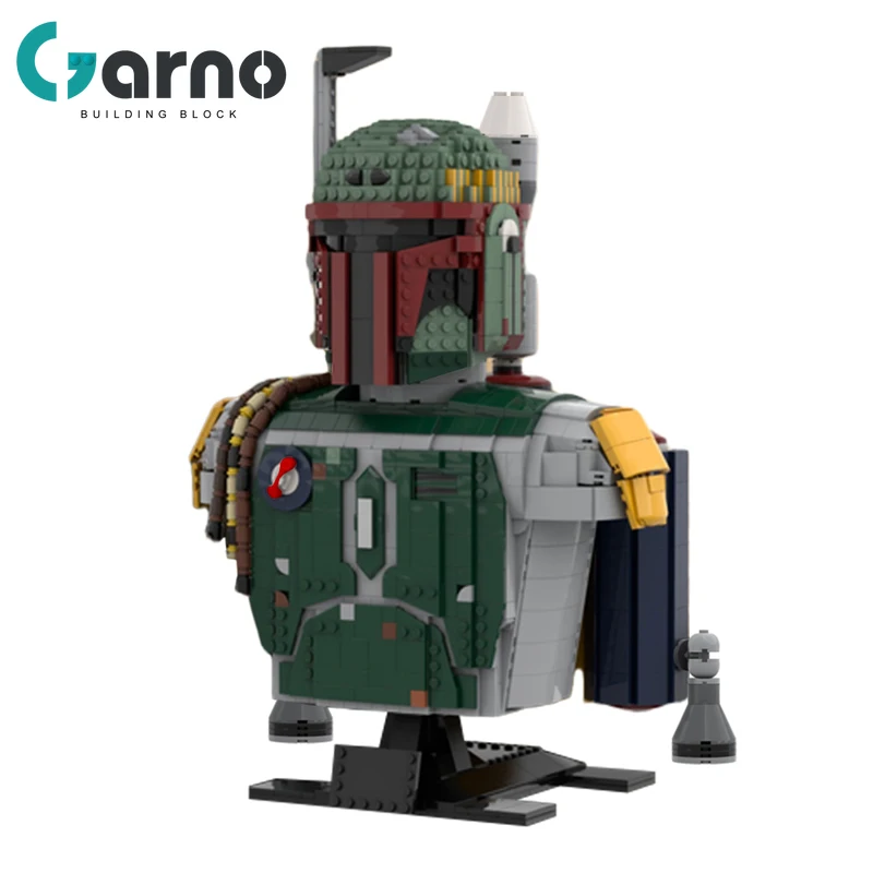 Moc Space War Mandalorianed Bounty Hunter Bust Block Assembled Model Classic Movie Character Green Statue Kids Toy Gift
Moc Space War Mandalorianed Bounty Hunter Bust Block Assembled Model Classic Movie Character Green Statue Kids Toy Gift