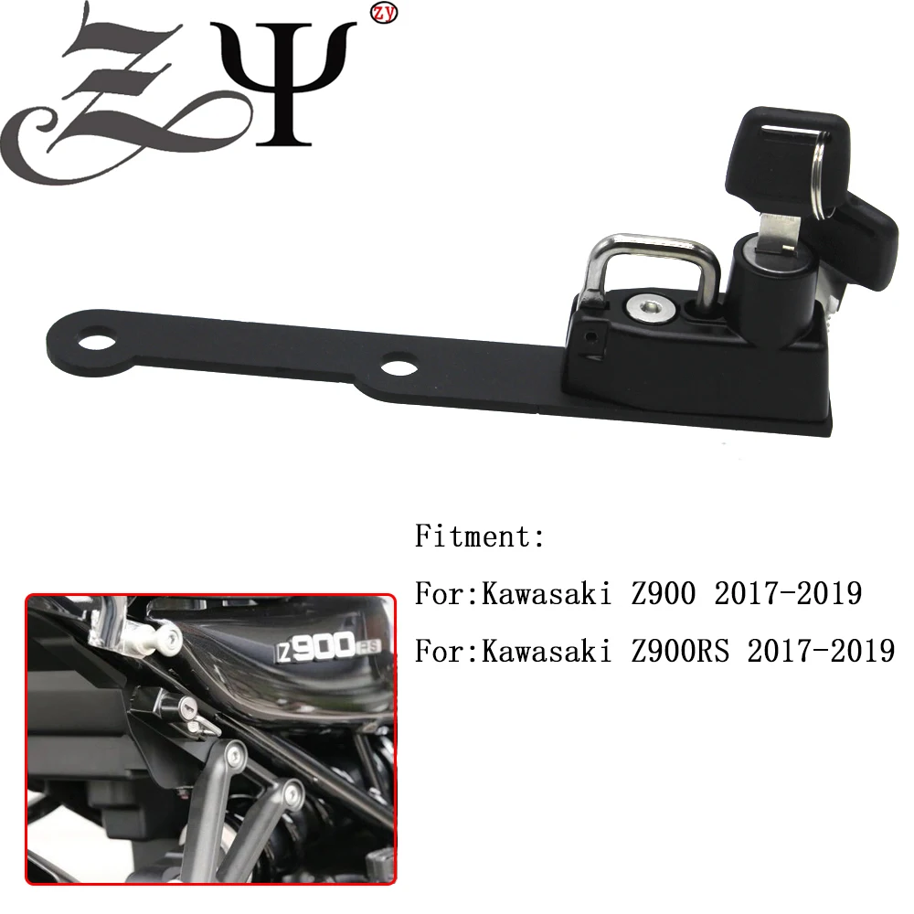 For KAWASAKI Z900 Z900RS Z 900 RS CAFE 2017 2018 2019 Motorcycle Helmet Locks install on Rear Passenger Footrest Bracket
For KAWASAKI Z900 Z900RS Z 900 RS CAFE 2017 2018 2019 Motorcycle Helmet Locks install on Rear Passenger Footrest Bracket