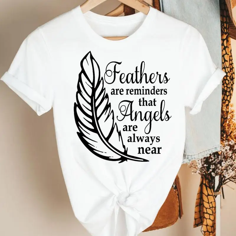 Women Clothes Casual Feather 90s Cute Floral Aesthetic Summer Short Sleeve Print Fashion Tshirt Female Tee Top Graphic T-shirt
Women Clothes Casual Feather 90s Cute Floral Aesthetic Summer Short Sleeve Print Fashion Tshirt Female Tee Top Graphic T-shirt