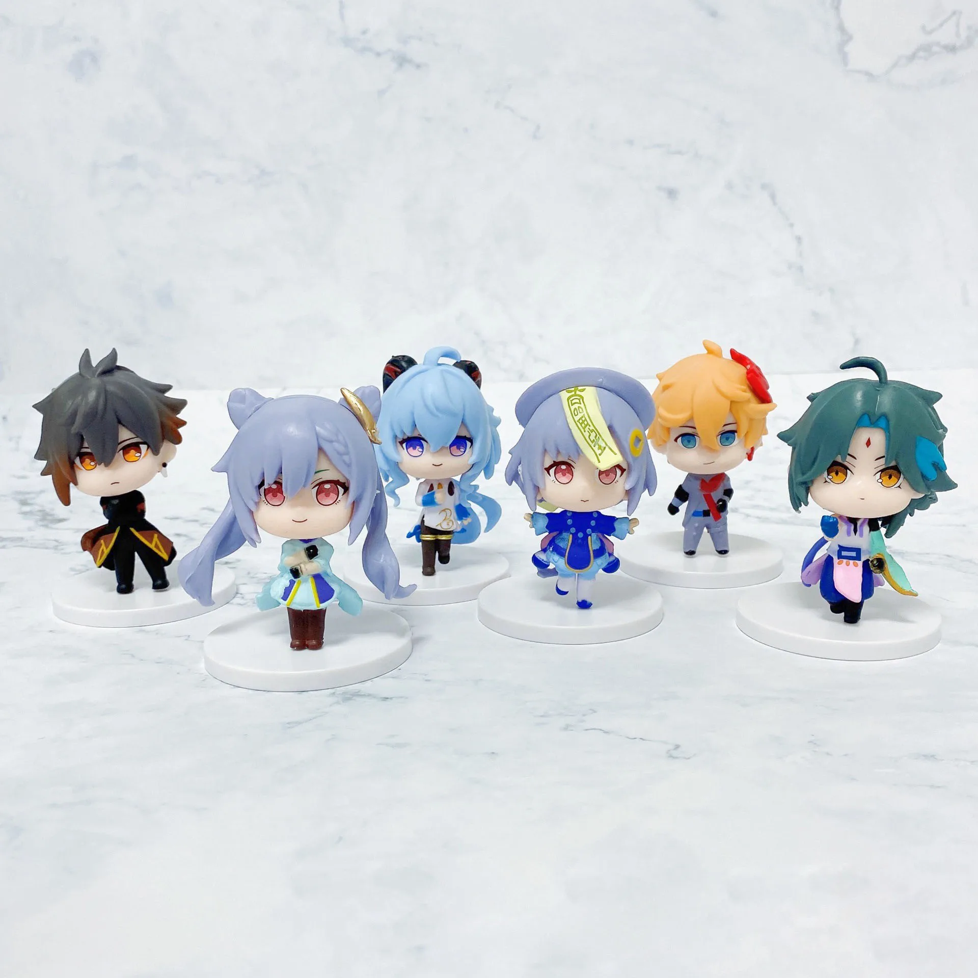 6pcs/set Anime Genshin Impact Figure PVC Toy 8cm Cute BUSHIROAD Vol.2 Gift Morax Keqing Tartaglia Qiqi Ganyu Xiao Figurines Doll
6pcs/set Anime Genshin Impact Figure PVC Toy 8cm Cute BUSHIROAD Vol.2 Gift Morax Keqing Tartaglia Qiqi Ganyu Xiao Figurines Doll