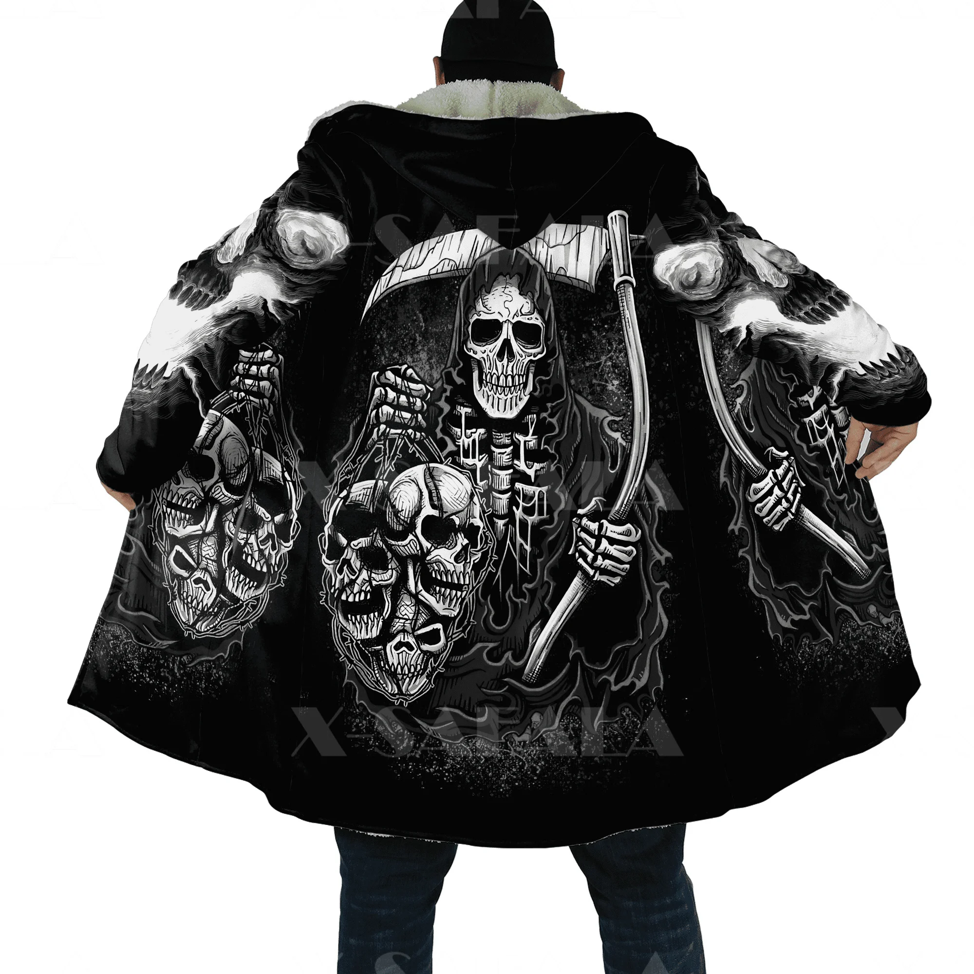 Thick Warm Hooded Cloak for Men Blood Skull Demon Angel Wings Overcoat Coat 3D Print Windproof Fleece Cape Robe Hooded Blanket10
Thick Warm Hooded Cloak for Men Blood Skull Demon Angel Wings Overcoat Coat 3D Print Windproof Fleece Cape Robe Hooded Blanket10