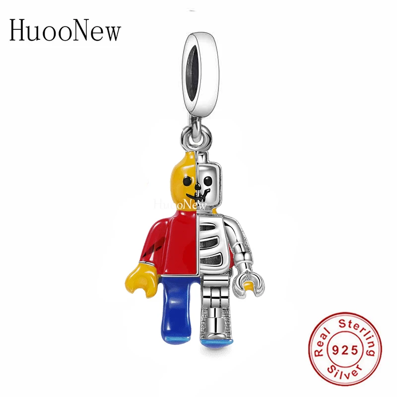 Fit Original Brand Charm Bracelet Authentic 925 Sterling Silver Geometric Blocks Robot Skully Bead For Making Women Berloque
Fit Original Brand Charm Bracelet Authentic 925 Sterling Silver Geometric Blocks Robot Skully Bead For Making Women Berloque