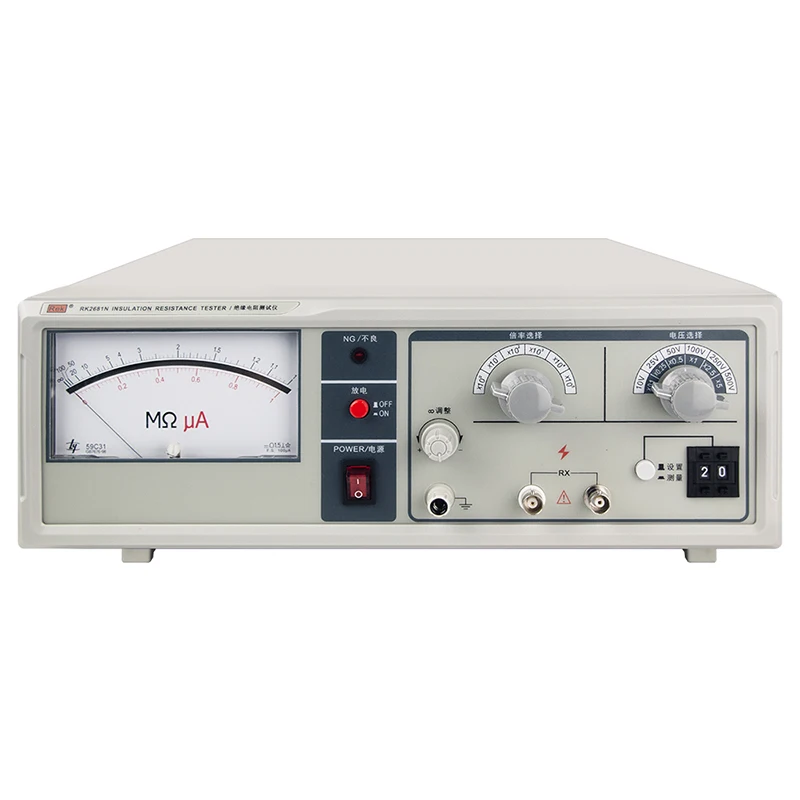 Указатель тестер сопротивления изоляции RK2681N 100KΩ ~ 5TΩ 10/25/50/100/250/500V
Указатель тестер сопротивления изоляции RK2681N 100KΩ ~ 5TΩ 10/25/50/100/250/500V