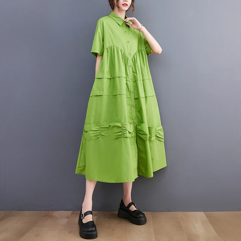 SuperAen 2022 Summer Casual Solid Oversized Loose Slim Short Sleeve Lace A Line Shirt Dresses for Women
SuperAen 2022 Summer Casual Solid Oversized Loose Slim Short Sleeve Lace A Line Shirt Dresses for Women