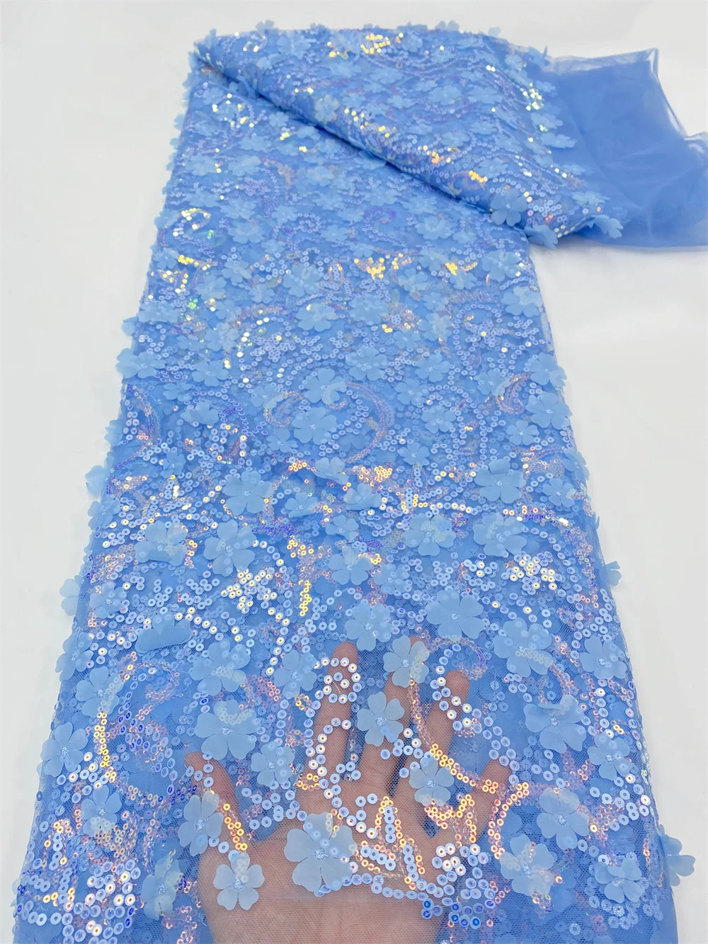 PGC African 3D Lace Fabric 2022 High Quality Lace French Sequins Lace Fabric Sewing Nigerian Lace Fabrics For Wedding YA4930B-3
PGC African 3D Lace Fabric 2022 High Quality Lace French Sequins Lace Fabric Sewing Nigerian Lace Fabrics For Wedding YA4930B-3