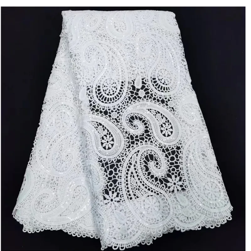 5yards sequins white colour guipure lace fabric good quality water soluble lace fabric for women dress DP6191
5yards sequins white colour guipure lace fabric good quality water soluble lace fabric for women dress DP6191