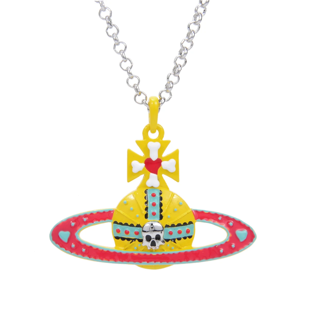 vivienne westwood necklace Personalized Trendy Paint Saturn Skull Necklace Temperament All-Match Accessories Fashion Item
vivienne westwood necklace Personalized Trendy Paint Saturn Skull Necklace Temperament All-Match Accessories Fashion Item