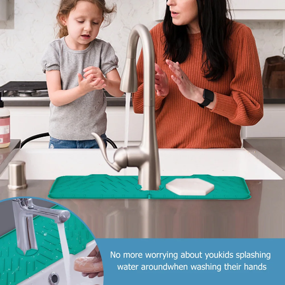 Silicone Wraparound Faucet Countertop Protection Absorbent Draining Mat Sink Splash Guard Water Catcher Drying Pads for Kitchen
Silicone Wraparound Faucet Countertop Protection Absorbent Draining Mat Sink Splash Guard Water Catcher Drying Pads for Kitchen