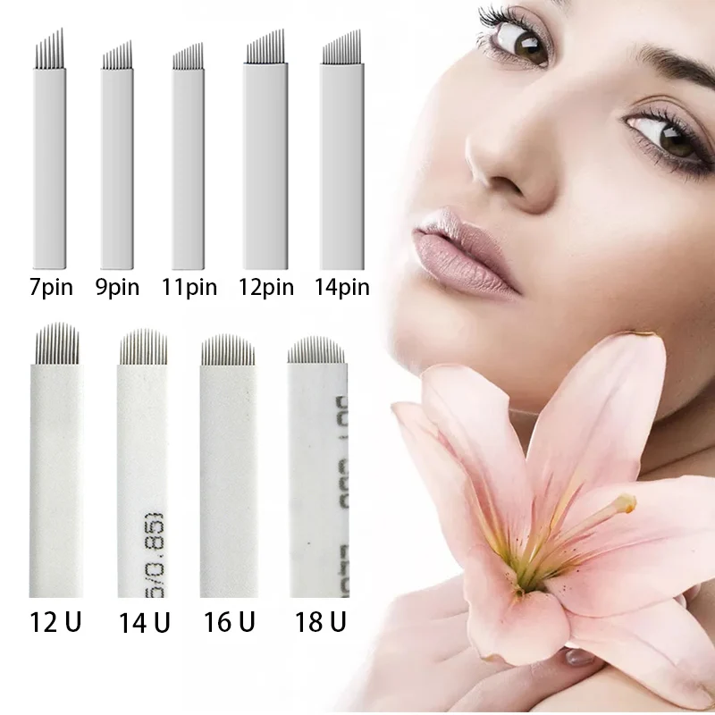 Disposable Microblading Blades 20Pcs Eyebrow Embroidery Needle 11 12 14 16 17 18 19 21pin For Permanent Makeup Manual Tattoo Pen
Disposable Microblading Blades 20Pcs Eyebrow Embroidery Needle 11 12 14 16 17 18 19 21pin For Permanent Makeup Manual Tattoo Pen
