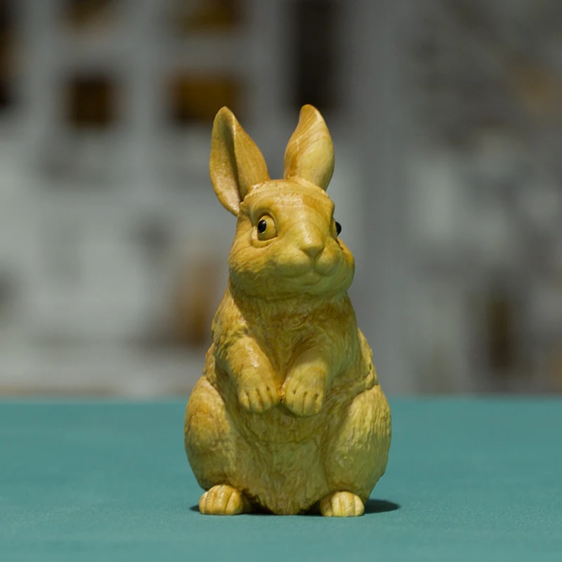 Boxwood carved rabbit ornaments wooden handmade desktop decoration Easter bunny crafts
Boxwood carved rabbit ornaments wooden handmade desktop decoration Easter bunny crafts