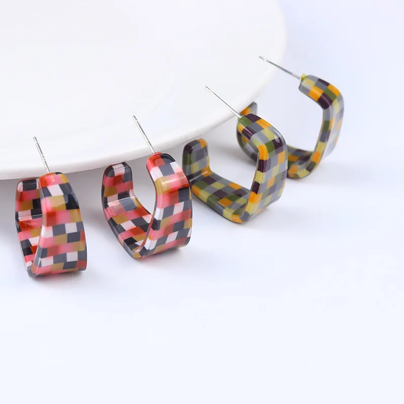 New Korea Colorful Acrylic Vintage Geometric C-Shaped Resin Hoop Earrings Retro For Women Girls Party Travel Jewelry Gifts
New Korea Colorful Acrylic Vintage Geometric C-Shaped Resin Hoop Earrings Retro For Women Girls Party Travel Jewelry Gifts
