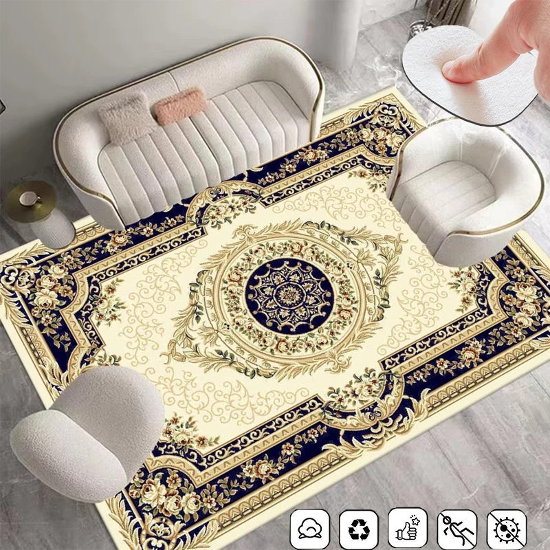 Vintage Persian Style Stretch Flannel Carpets for Living Room Large Area Rugs 2x4m Bedroom Carpet anti-skid Floor Mats Washable
Vintage Persian Style Stretch Flannel Carpets for Living Room Large Area Rugs 2x4m Bedroom Carpet anti-skid Floor Mats Washable