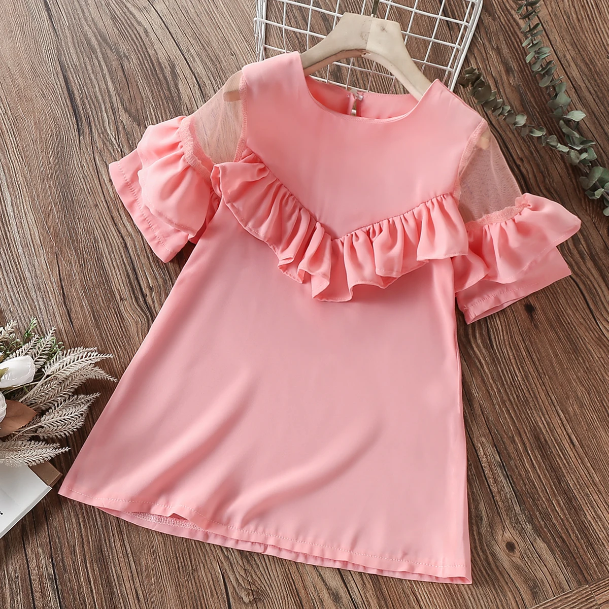 Kids Ruffle Shirts for Girls Pink Chiffon Blouses Summer Short Sleeve Teenagers Costumes Children Baby Tops 6 8 9 10 12 14 Years
Kids Ruffle Shirts for Girls Pink Chiffon Blouses Summer Short Sleeve Teenagers Costumes Children Baby Tops 6 8 9 10 12 14 Years