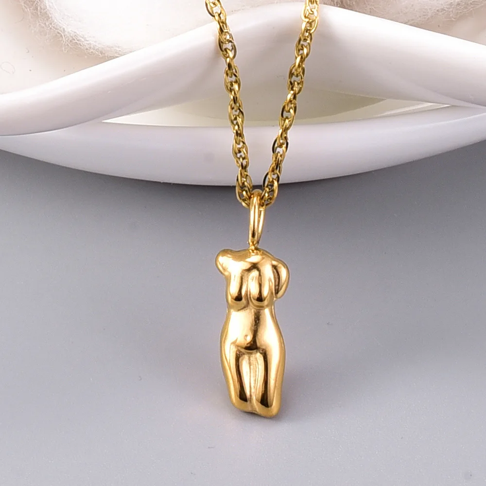 Fashion 18k Gold Plated Figure Body Shape Necklace Face Stainless Steel Necklace Pendant Creative Design Necklace Women Gift
Fashion 18k Gold Plated Figure Body Shape Necklace Face Stainless Steel Necklace Pendant Creative Design Necklace Women Gift