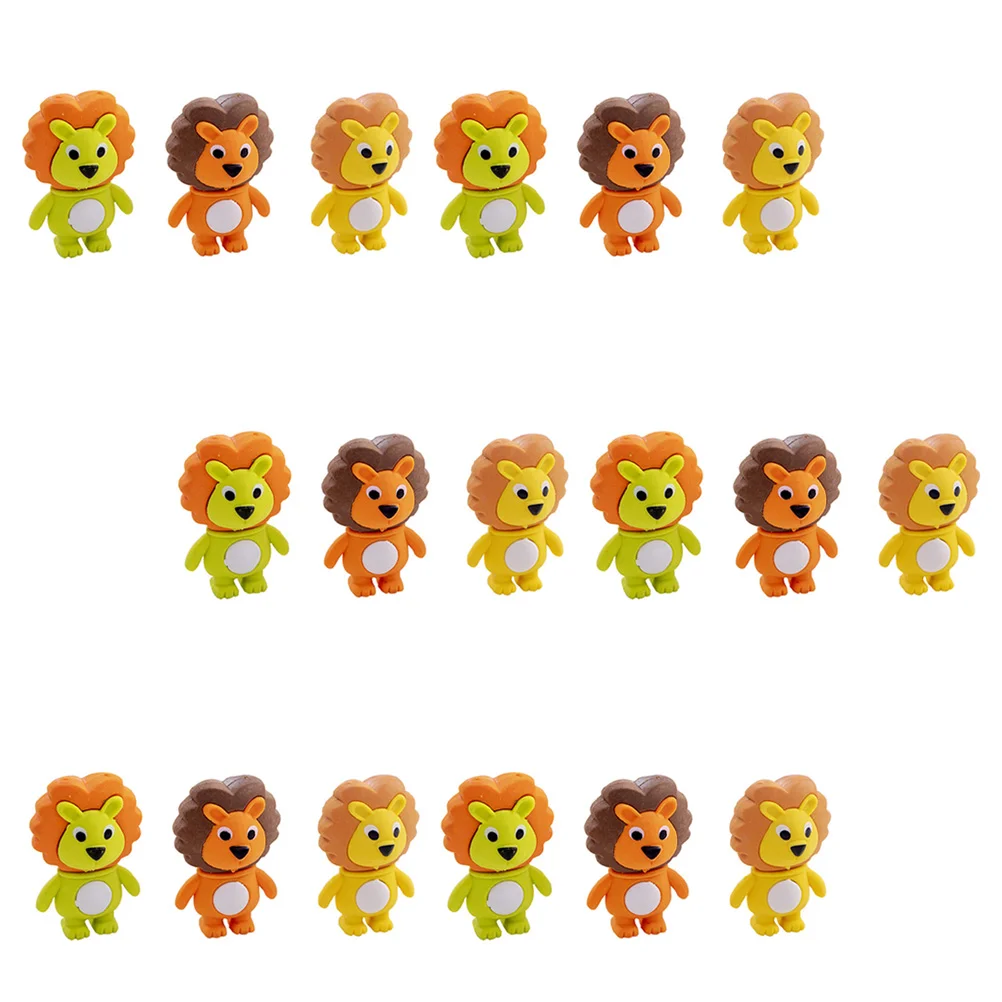 

Eraser Students Gifts Kids TPR Erasers Cartoon Animals 3D Adorable Lion Shaped Kawaii Puzzles