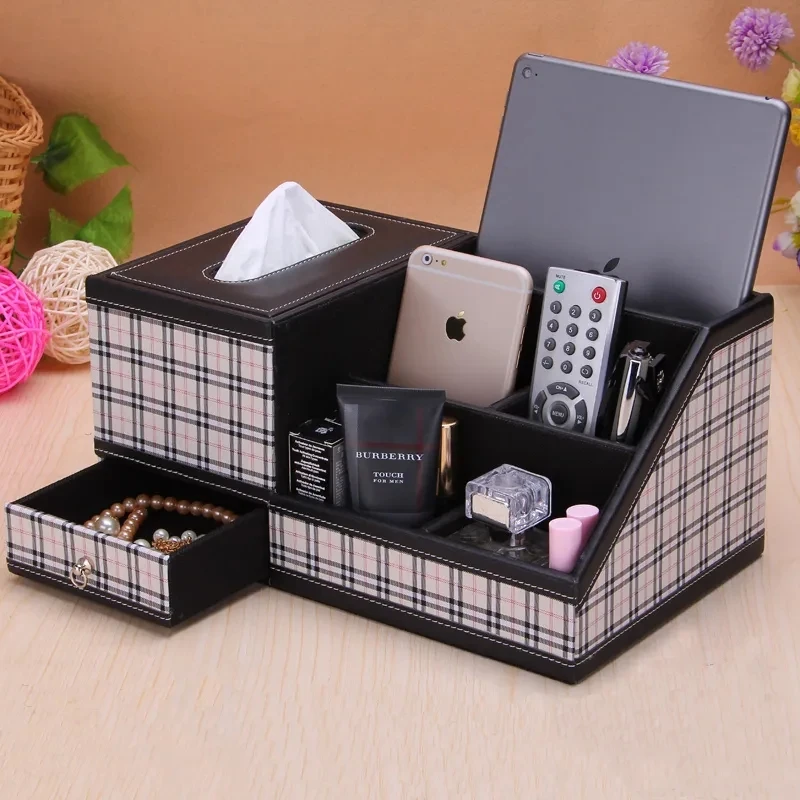 EWAYS European Tissue Box Multi functional Napkin Holder PU Leather Remote Controller Storage Box Desk Organizer
EWAYS European Tissue Box Multi functional Napkin Holder PU Leather Remote Controller Storage Box Desk Organizer