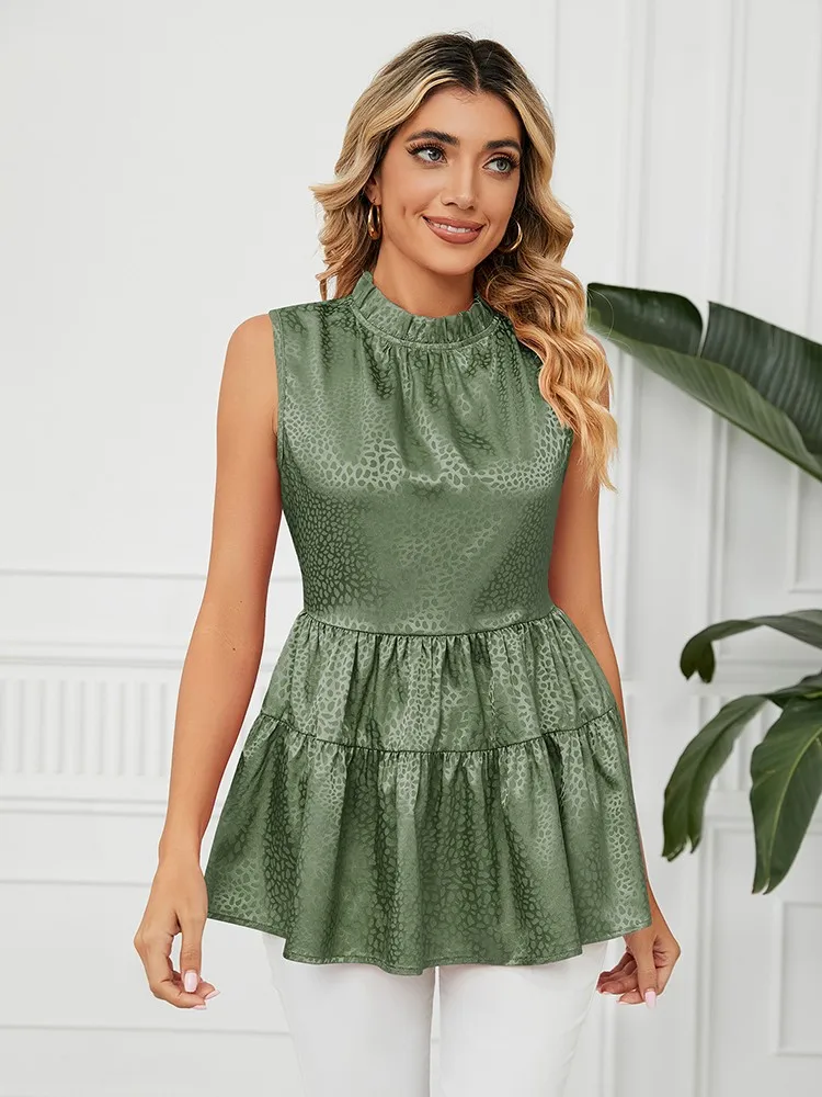 Summer New Printed Sleeveless Sexy Tops Women Fashion Stand Nack Elegant Office Lady Plus Size Satin Slim Tank Top 2023
Summer New Printed Sleeveless Sexy Tops Women Fashion Stand Nack Elegant Office Lady Plus Size Satin Slim Tank Top 2023