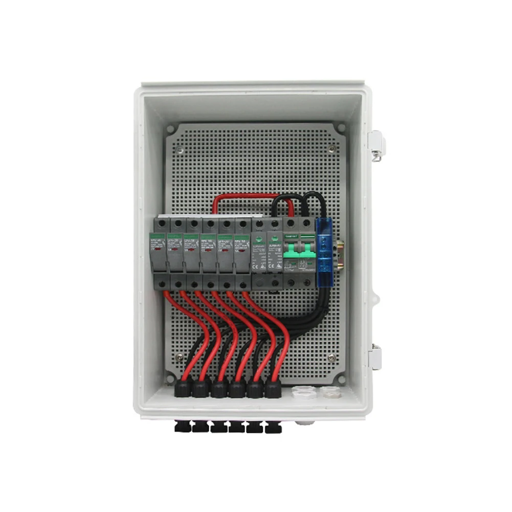 Solar Panel PV Combiner Box For Solar System Kit IP65 Waterproof 6-String Circuit Breaker Discharge Protection
Solar Panel PV Combiner Box For Solar System Kit IP65 Waterproof 6-String Circuit Breaker Discharge Protection