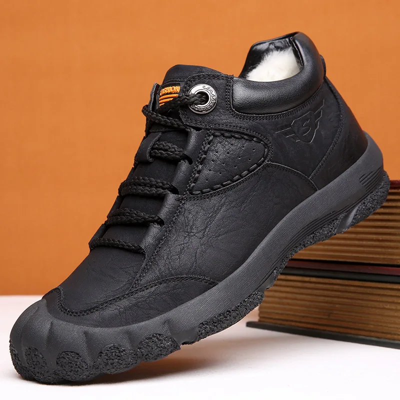 Men Boots Leather Men Winter Warm Fur Men Hiking Shoes Outdoor Waterproof Snow Non-slip Ankle Boots High HikingQuality Sneakers
Men Boots Leather Men Winter Warm Fur Men Hiking Shoes Outdoor Waterproof Snow Non-slip Ankle Boots High HikingQuality Sneakers