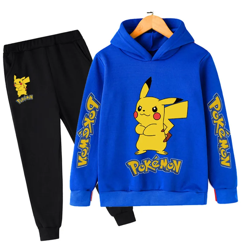 Boys Pikachu Clothing Set Cartoon Hoodie Sweatshirt + Long Pants 2 Pieces Suit Pokemon Outfits 4-14 Years Autumn
Boys Pikachu Clothing Set Cartoon Hoodie Sweatshirt + Long Pants 2 Pieces Suit Pokemon Outfits 4-14 Years Autumn