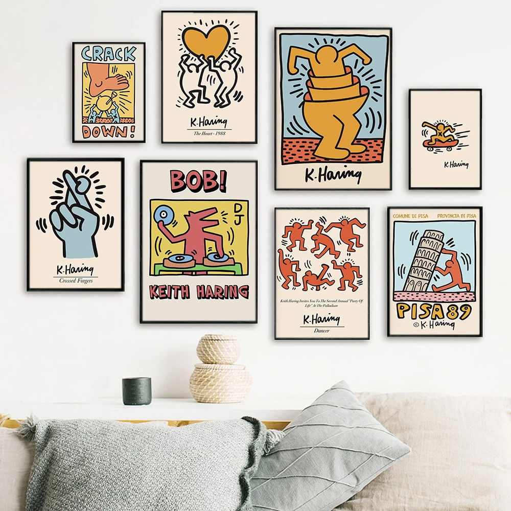 Keith Art Figures Wall Pictures Posters and Prints Pisa Haring Heart Abstract Vintage Canvas Painting Decor Mural Home Decor
Keith Art Figures Wall Pictures Posters and Prints Pisa Haring Heart Abstract Vintage Canvas Painting Decor Mural Home Decor