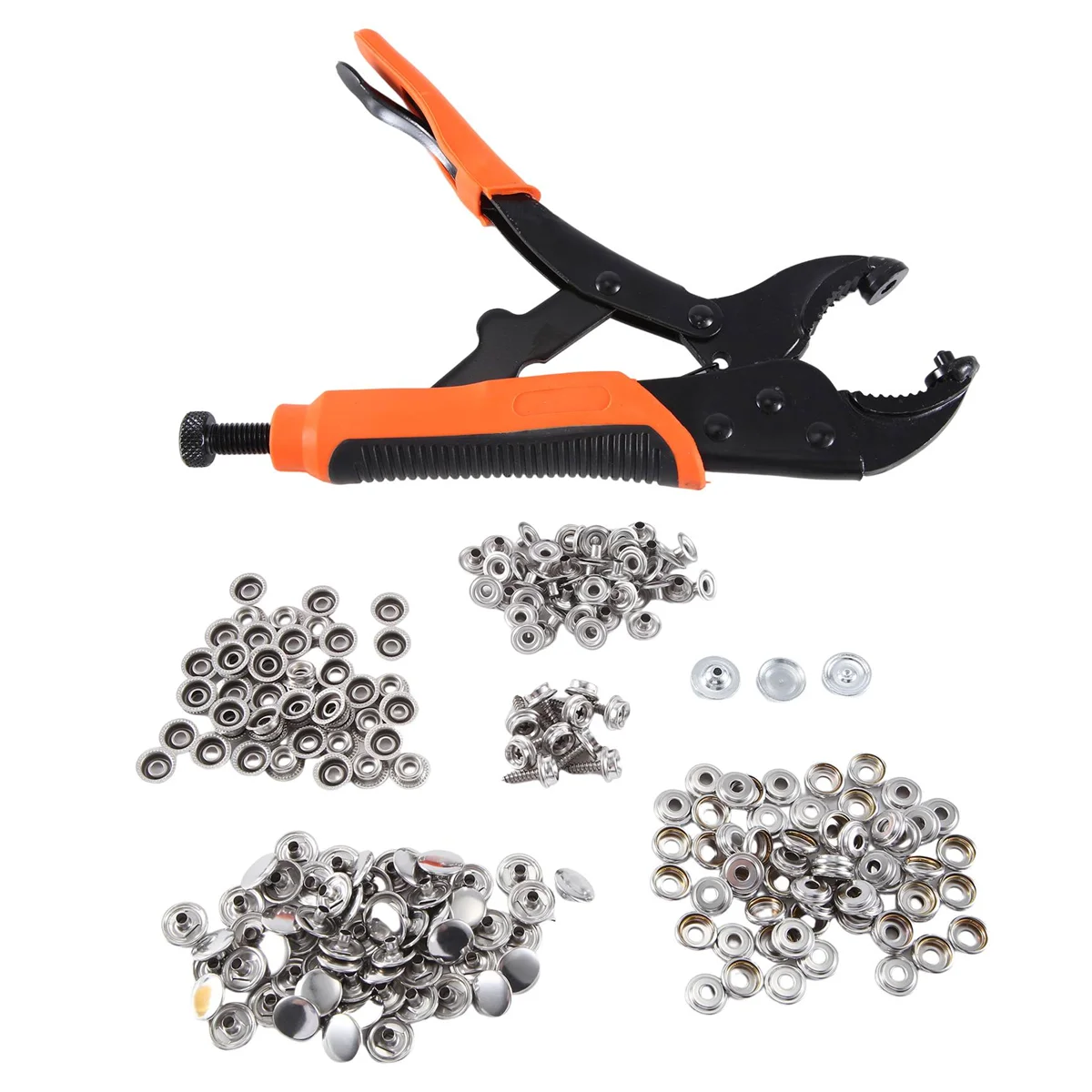 Heavy Duty Snap Fastener Tool,Snap Setter Tool Kit with 60 Sets, for Boat Cover, Snap Button Tool, Replacing Metal Snaps
Heavy Duty Snap Fastener Tool,Snap Setter Tool Kit with 60 Sets, for Boat Cover, Snap Button Tool, Replacing Metal Snaps