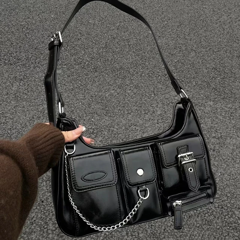 Punk Bolso Mujer Fashion 2023 Trend New Design Chains Crossbody Shoulder Bags Harajuku Y2k PU Individuality Ladies Bags Handbags
Punk Bolso Mujer Fashion 2023 Trend New Design Chains Crossbody Shoulder Bags Harajuku Y2k PU Individuality Ladies Bags Handbags