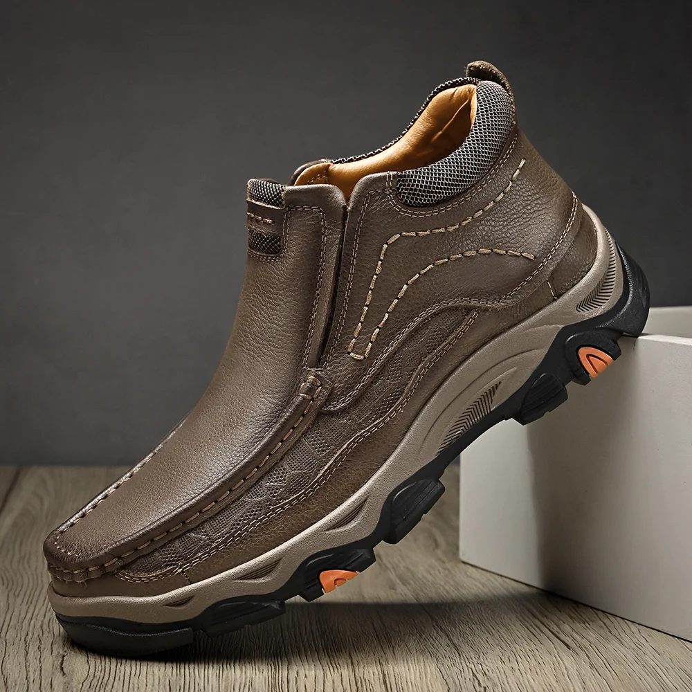 Top Genuine Leather Boots Men Outdoor Slip On Leather Men Boots Handmade Waterproof Hiking Boots Work Masculino Para Trabalho
Top Genuine Leather Boots Men Outdoor Slip On Leather Men Boots Handmade Waterproof Hiking Boots Work Masculino Para Trabalho