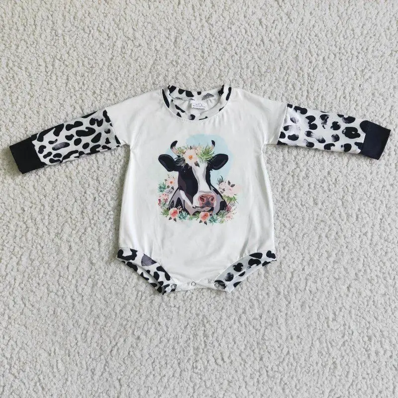 Toddler baby clothing cow floral printed long sleeve autumn winter 100% cotton kids clothing sets girls romper wholesale
Toddler baby clothing cow floral printed long sleeve autumn winter 100% cotton kids clothing sets girls romper wholesale