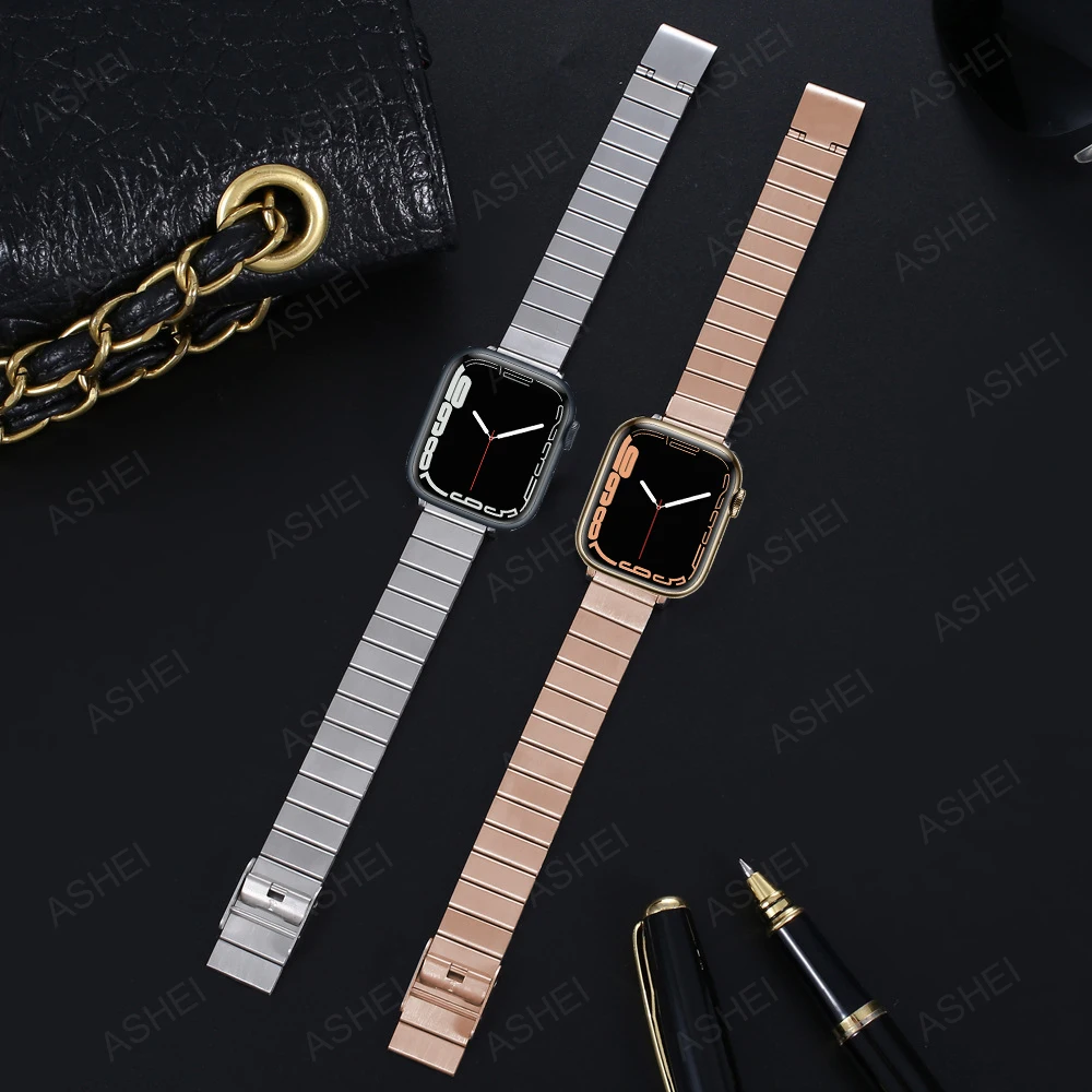 Pulseira for apple watch 41mm 40mm 38mm band slim thin Stainless steel strap for iwatch se series 7 6 5 4 45mm 44mm 42mm correa
Pulseira for apple watch 41mm 40mm 38mm band slim thin Stainless steel strap for iwatch se series 7 6 5 4 45mm 44mm 42mm correa