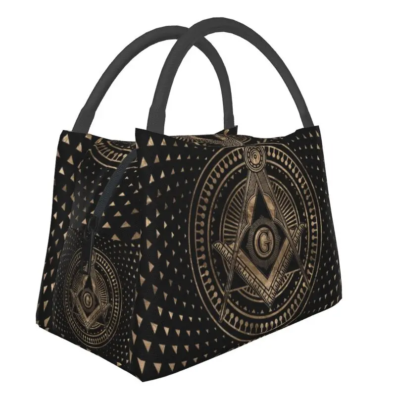 Freemasonry Symbol Square And Compasses Insulated Lunch Tote Bag for Women Masonic Resuable Cooler Thermal Bento Box
Freemasonry Symbol Square And Compasses Insulated Lunch Tote Bag for Women Masonic Resuable Cooler Thermal Bento Box