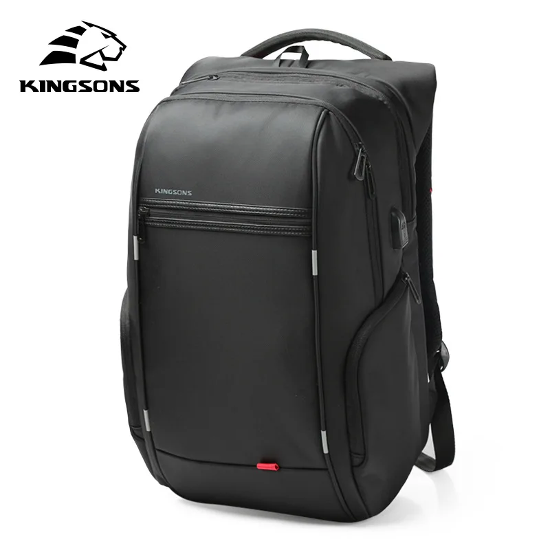 

Kingsons Men 15'' 17'' Laptop Backpack Anti-theft Fashion Bag For Teenage Male Travel Business USB Charging Waterproof Backpacks