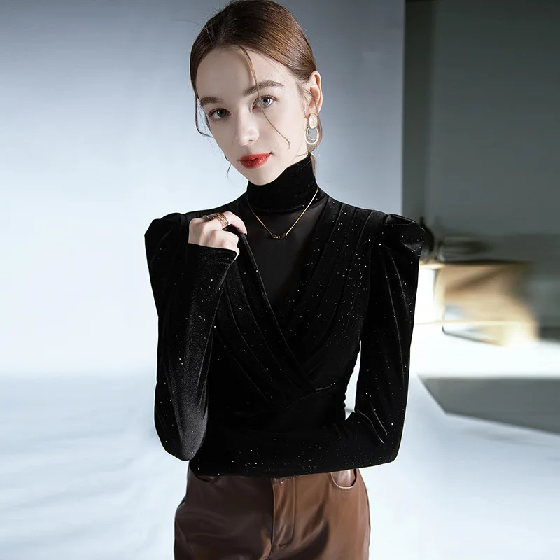 High Quality 2023 Women Splice Gauze Winter Autumn T- Shirt Female Wrinkle Clothing Sexy Crop Top Clothes Casual Blouse Y2k Girl
High Quality 2023 Women Splice Gauze Winter Autumn T- Shirt Female Wrinkle Clothing Sexy Crop Top Clothes Casual Blouse Y2k Girl