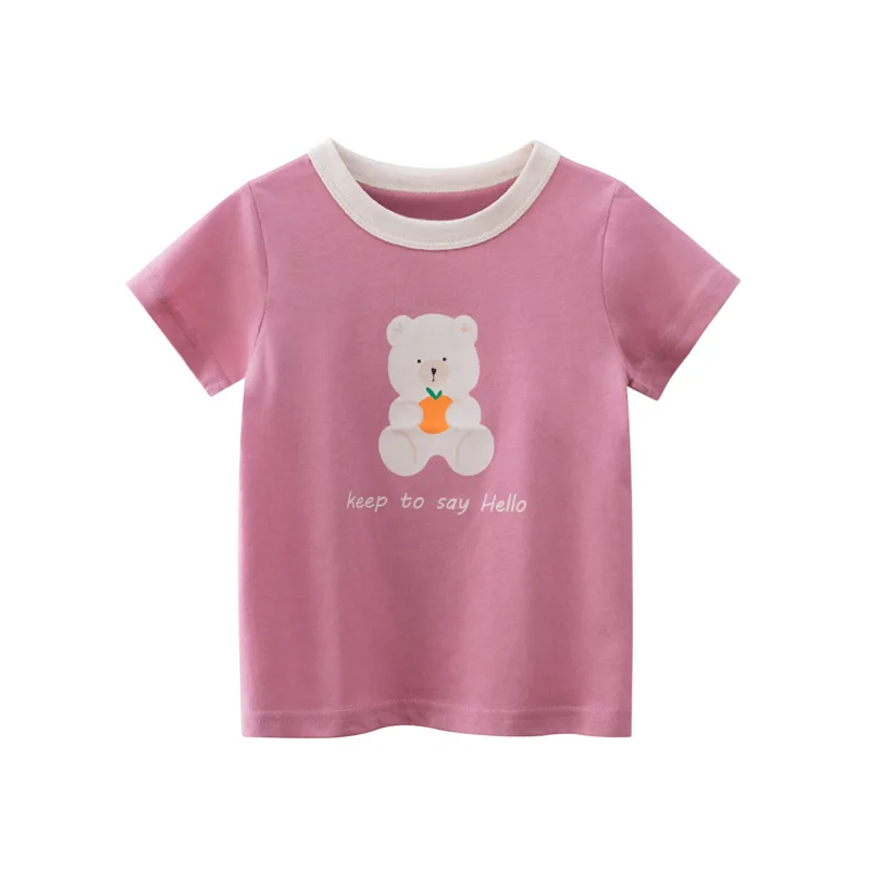 2-8T Girls T Shirt Summer Clothes Toddler Kid Infant Clothing Short Sleeve Top Bear Print Cartoon Tshirt Cute Tee Outfit
2-8T Girls T Shirt Summer Clothes Toddler Kid Infant Clothing Short Sleeve Top Bear Print Cartoon Tshirt Cute Tee Outfit
