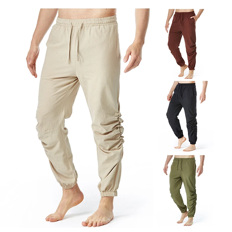 2023 Men's Cotton Linen Drawstring Elastic Waist Leisure Sports Jogging Yoga Pants Thin Loose Soft Quick-Dry Casual Track Pants
2023 Men's Cotton Linen Drawstring Elastic Waist Leisure Sports Jogging Yoga Pants Thin Loose Soft Quick-Dry Casual Track Pants