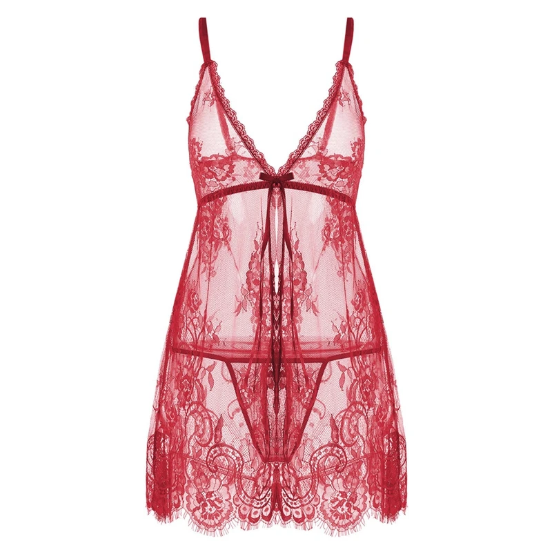 Woman Sexy Lace Nightwear Night Dress with Thong See-though Sexi Lingerie Nightgown Babydoll Underwear Sleepwear Slutty Clothes
Woman Sexy Lace Nightwear Night Dress with Thong See-though Sexi Lingerie Nightgown Babydoll Underwear Sleepwear Slutty Clothes
