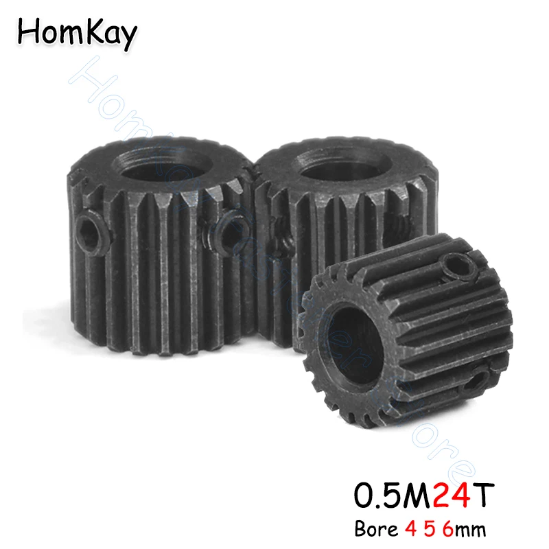 Mod 0.5 24T Spur Gear Bore 4 5 6mm 45# Steel Blackening Transmission Gears 0.5 Module 24 Tooth Pinion DIY Accessories
Mod 0.5 24T Spur Gear Bore 4 5 6mm 45# Steel Blackening Transmission Gears 0.5 Module 24 Tooth Pinion DIY Accessories