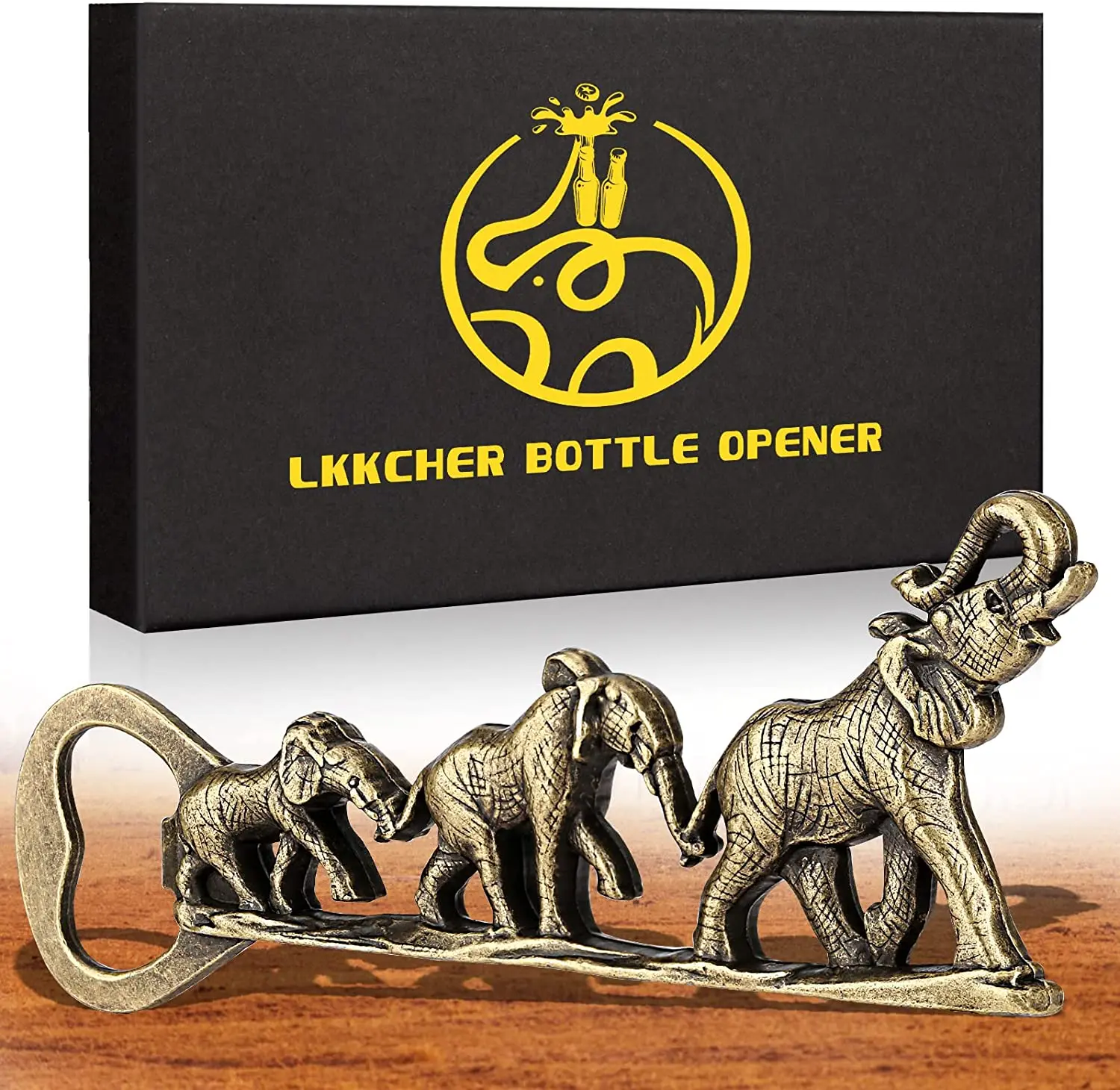 LKKCHER Bronze Elephant Beer Bottle Openers Gift Box Bar Beer Gadget Bottle Opener for Men Outdoor Home BBQ Parties Wine Opener 
LKKCHER Bronze Elephant Beer Bottle Openers Gift Box Bar Beer Gadget Bottle Opener for Men Outdoor Home BBQ Parties Wine Opener