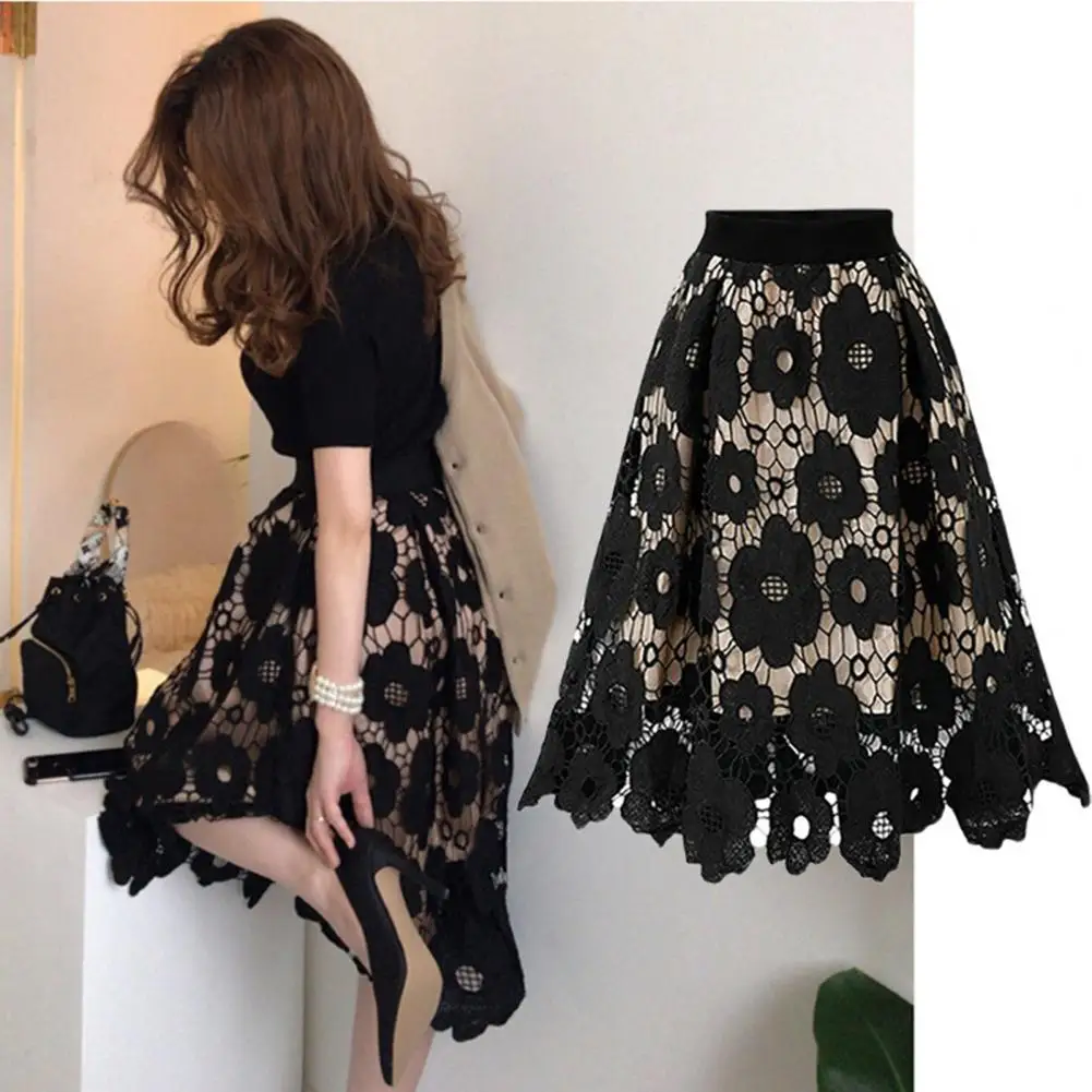 Trendy Lace Skirt Loose Colorfast Crochet Flower Lace A-Line Skirt Skin-Touch A Line Skirt Streetwear
Trendy Lace Skirt Loose Colorfast Crochet Flower Lace A-Line Skirt Skin-Touch A Line Skirt Streetwear