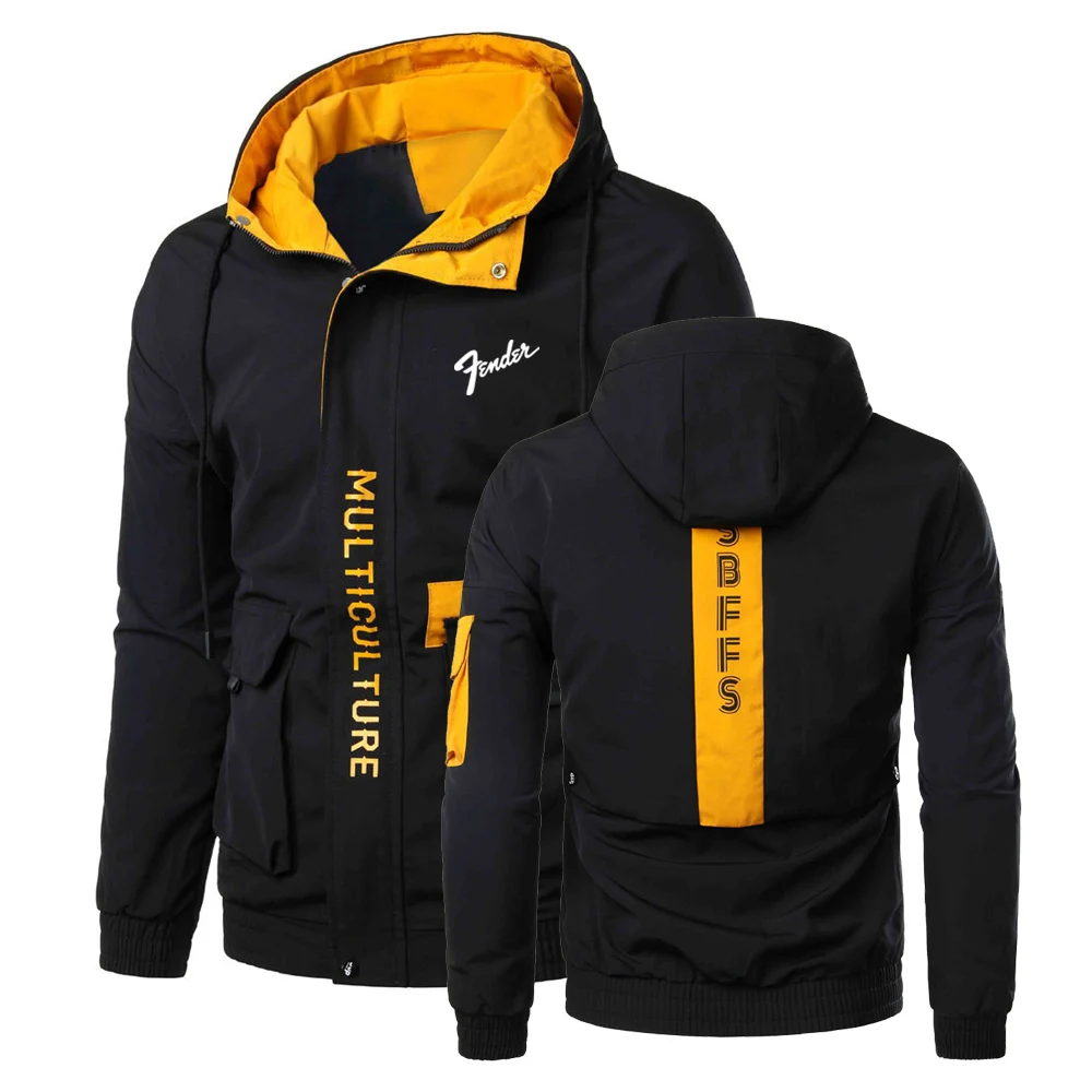 Music Guitar Fender Logo 2023 Men's New Printing Patchwork Streetwear Jackets Hooded Casual Windbreaker Jacket Hip Hop Coat Tops
Music Guitar Fender Logo 2023 Men's New Printing Patchwork Streetwear Jackets Hooded Casual Windbreaker Jacket Hip Hop Coat Tops