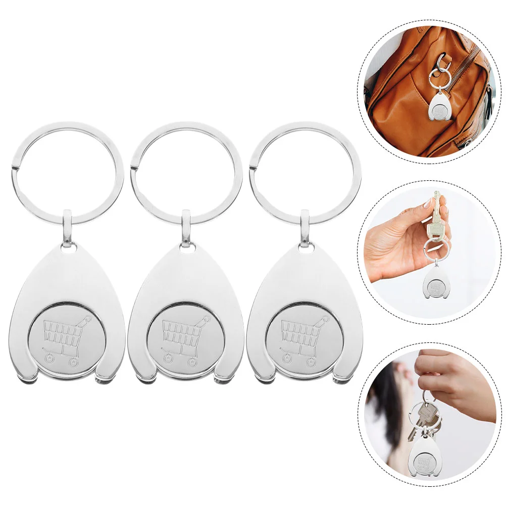 3pcs Shopping Trolley Tokens Key Ring Metal Token Coin Keyring Coin Keychain for Grocery Shopping Cart
3pcs Shopping Trolley Tokens Key Ring Metal Token Coin Keyring Coin Keychain for Grocery Shopping Cart