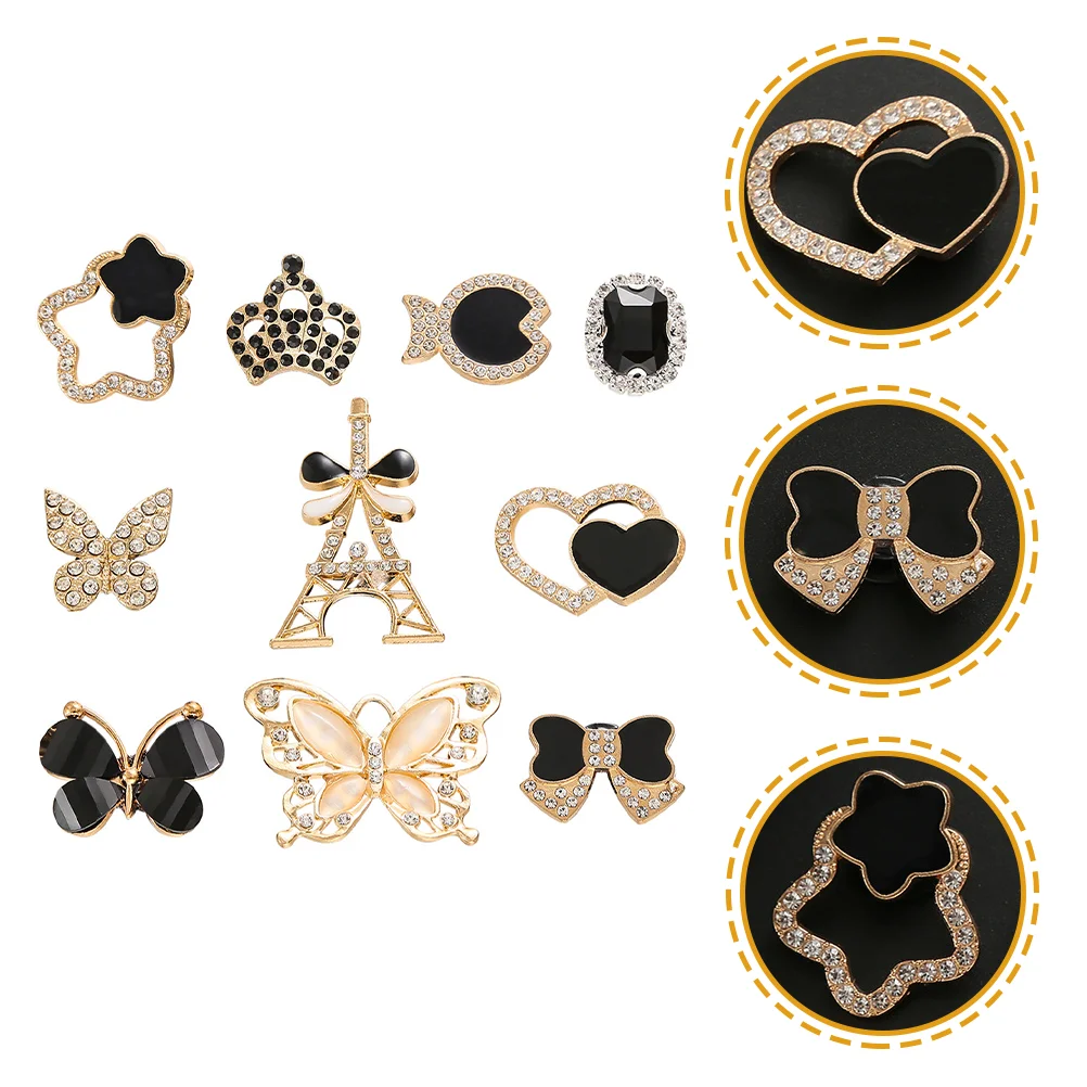 10 Pcs Shoe Buckle Set Crystals Jewelry Heart Decor Rhinestones Butterflies Clips Charm Alloy Wedding Women Accessories
10 Pcs Shoe Buckle Set Crystals Jewelry Heart Decor Rhinestones Butterflies Clips Charm Alloy Wedding Women Accessories