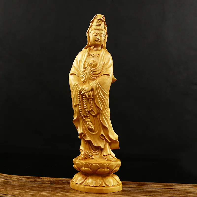 3 Sizes Offered Yellow Boxwood Carving Chinese Buddhist Guanyin Bodhisattva Delicate Figurine Decorate Putting Ornaments
3 Sizes Offered Yellow Boxwood Carving Chinese Buddhist Guanyin Bodhisattva Delicate Figurine Decorate Putting Ornaments