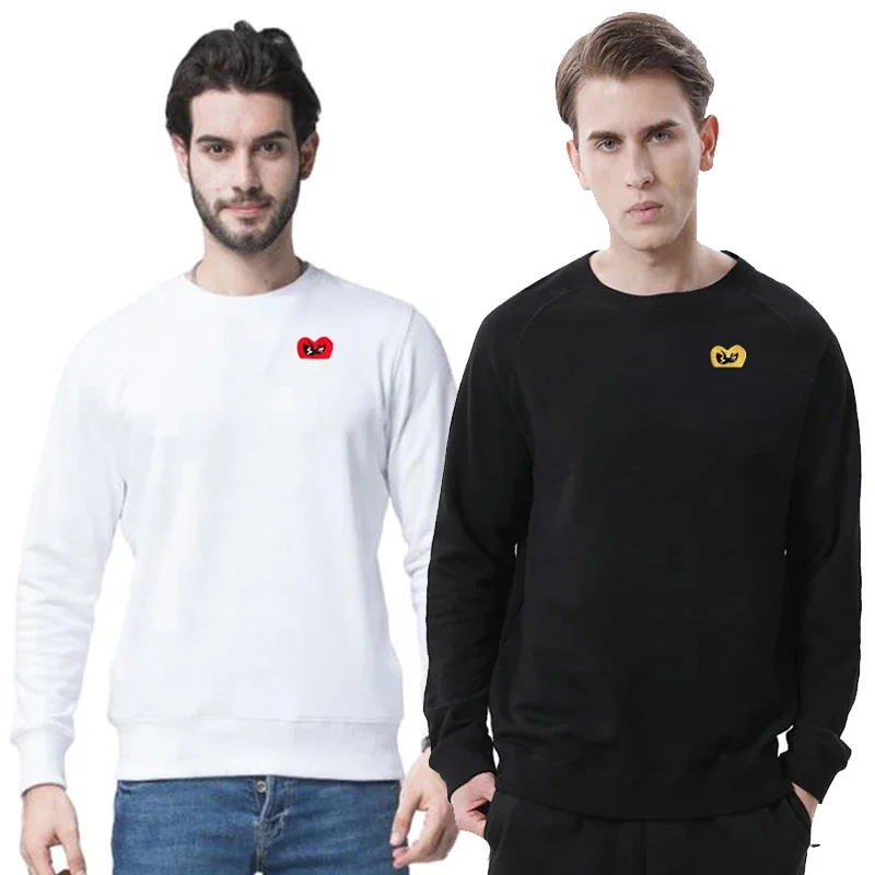 Break Egg Men Women Sweater Cotton Half Heart Glasses Embroidery Fleece O-Neck Pullover Loose Autumn Casual Hoodie 
Break Egg Men Women Sweater Cotton Half Heart Glasses Embroidery Fleece O-Neck Pullover Loose Autumn Casual Hoodie