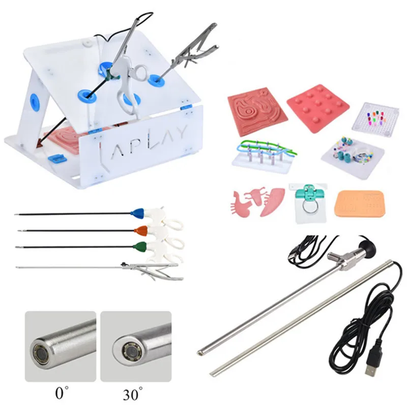 Laparoscopy simulation practice equipment set scissors,needle holder laparoscopy teaching practice equipment
Laparoscopy simulation practice equipment set scissors,needle holder laparoscopy teaching practice equipment