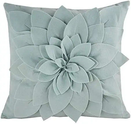Garden Collection Contemporary Felt Dahlia Petal 17 x 17 Inch \u2013 Teal Throw Pillow for Couch, Bedroom and Living Room Décor
Garden Collection Contemporary Felt Dahlia Petal 17 x 17 Inch \u2013 Teal Throw Pillow for Couch, Bedroom and Living Room Décor